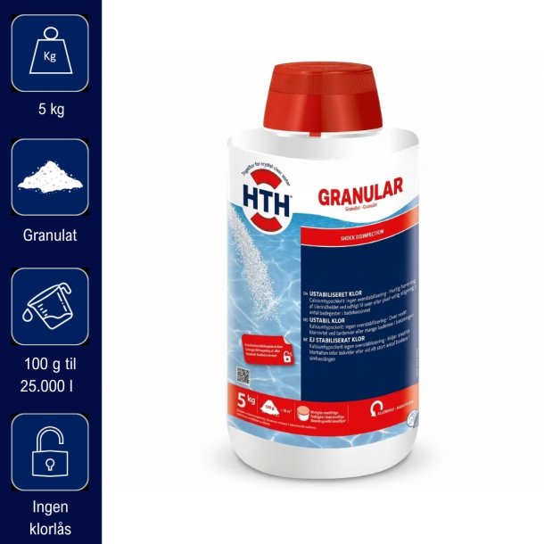 HTH Klor Granulat - 5 kg